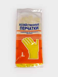 Перчатки латексные  М , желтые 1/12/240