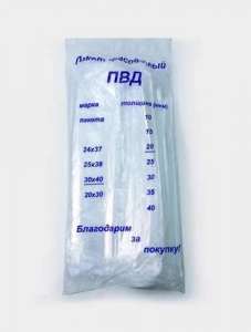 Пакет фасовочный ПВД 30*40 20 мкм 1/500/5000